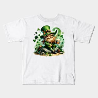 St Patricks Day Leprechaun Kids T-Shirt